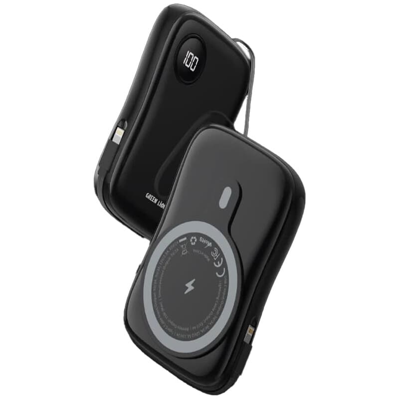 پاور بانک بی سیم فست شارژ گرین لاین MagPulse GL-PX18 PD 30W ظرفیت 10000 میلی آمپر ساعت — تصویر ۵