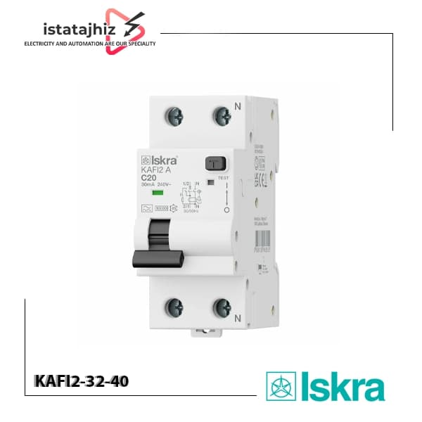 کلید محافظ جان ترکیبی دو پل 32 تا 40 آمپر ایسکرا