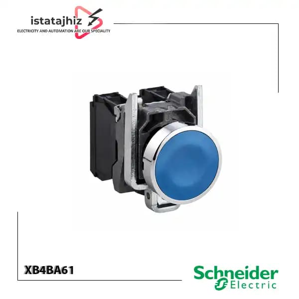 شستی آبی اشنایدر XB4BA61