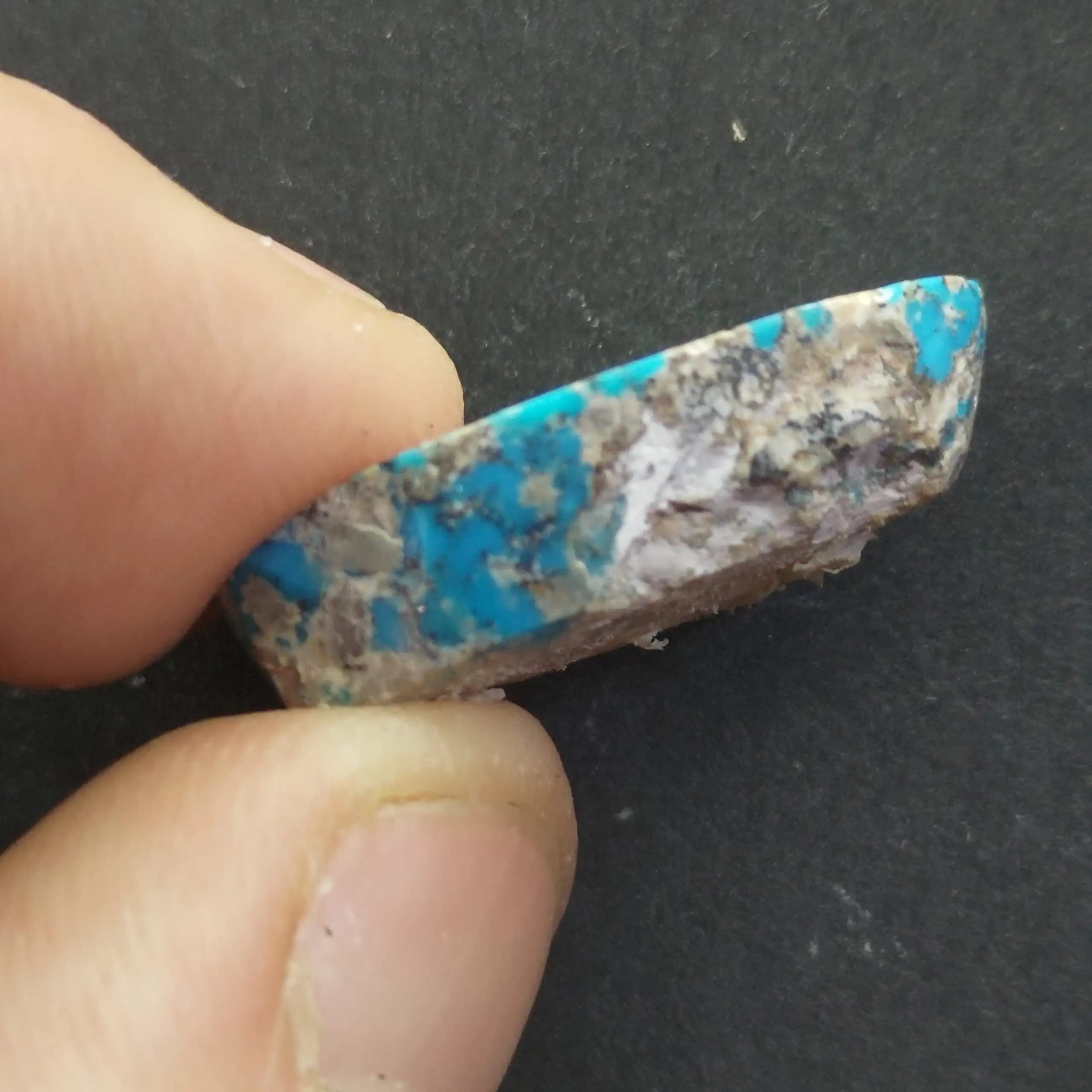 نگین فیروزه نیشابور آبی محک بینظیر کد 1034 — تصویر ۲
