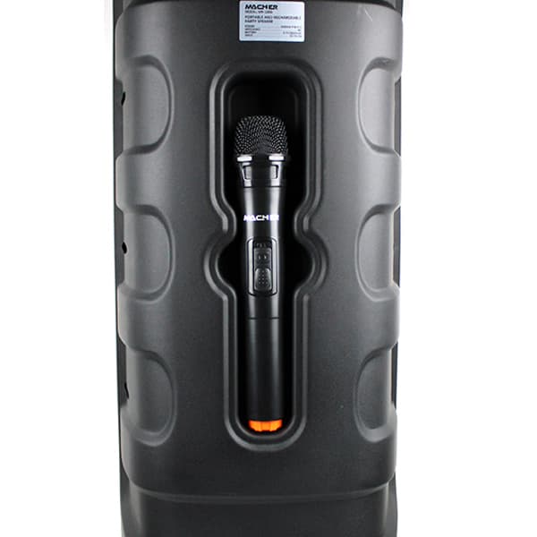 اسپیکر پارتی باکس مچر مدل MR-1000 2*8 75cm با میکروفون — تصویر ۴