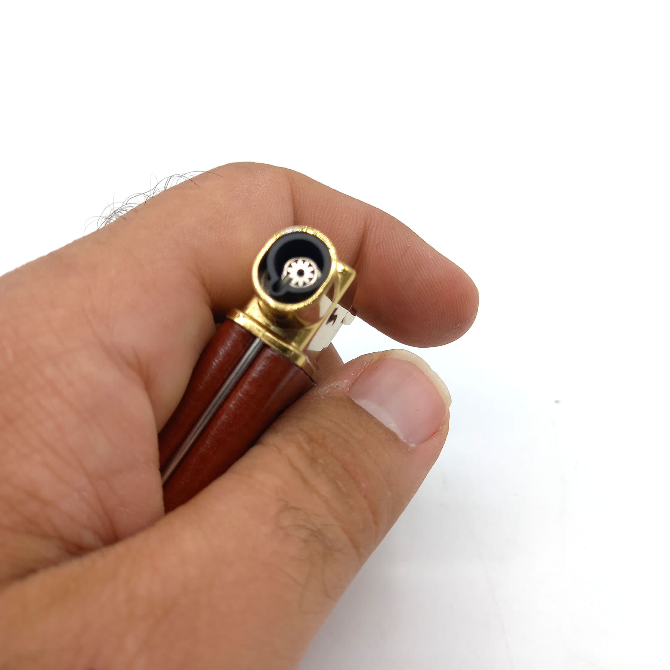 فندک گازی اتمی روکش چرم مخصوص پیپ کد S120086 — تصویر ۵