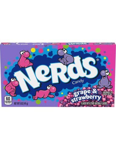 آبنبات جویدنی نردز با طعم انگور و توت فرنگی 141 گرمی Nerds Grape and Strawberry Candy