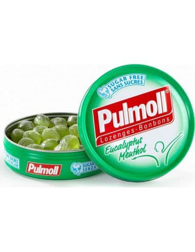 آبنبات بدون شکر (رژیمی) پولمول با طعم منتول اکالیپتوس 45 گرمی Pulmoll Eucalyptus Mentol — تصویر ۲