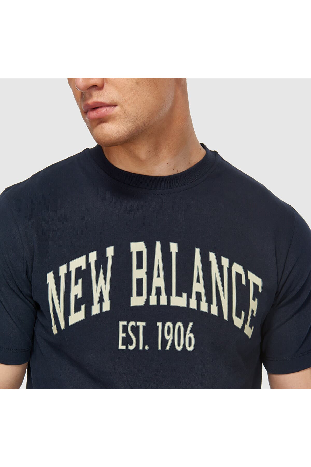 تی شرت ورزشی نیو بالانس مردانه 100% پنبه آبی بیسیک راسته Regular/رگولار Regular/رگولار اسپرت | New Balance APP307 TR — تصویر ۵