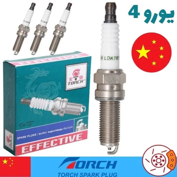 شمع موتور یورو 4 پراید پایه بلند تورچ (Torch) کد LDK7RTC