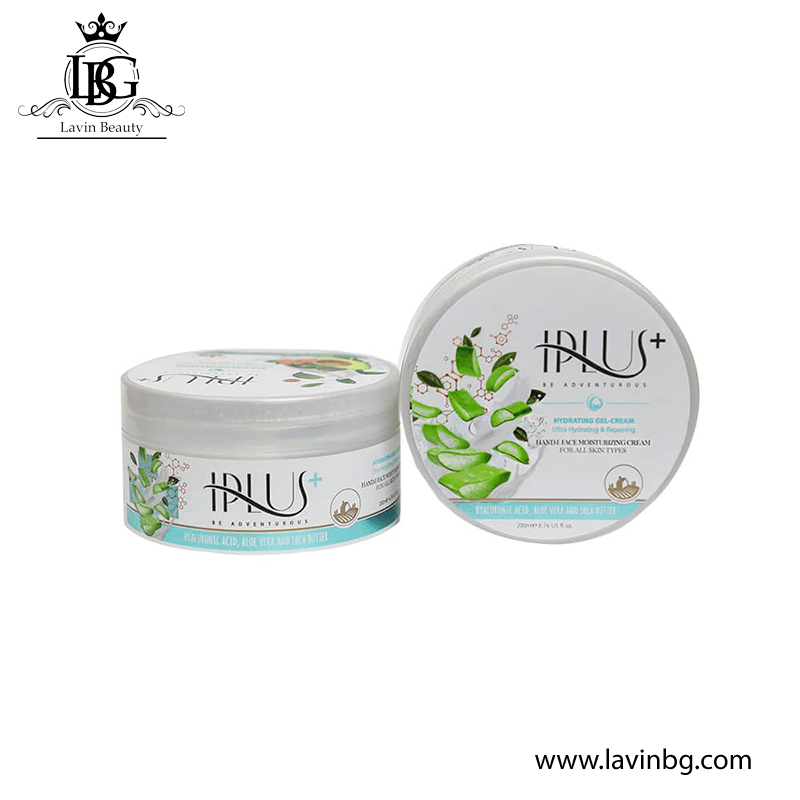 کرم ژل کاسه ای آبرسان قوی روغن آلوئه ورا آی پلاس مناسب انواع پوست حجم 200 میل _ IPLUS