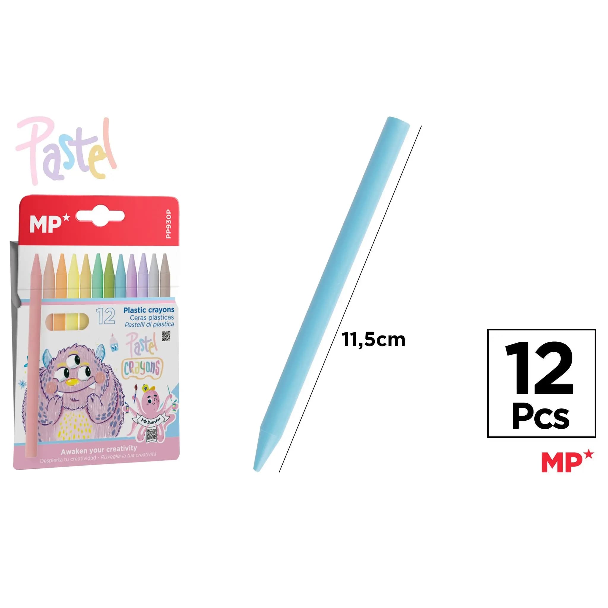 پاستل 12 رنگ PP-390 ام پی MP — تصویر ۲
