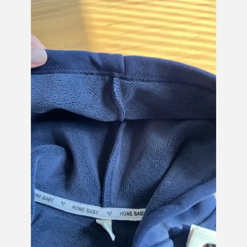 سوییشرت توخز بچگانه کلاهدار وارداتی رنگ سرمه ای و صورتی مناسب 4 تا 8 سال — تصویر ۷