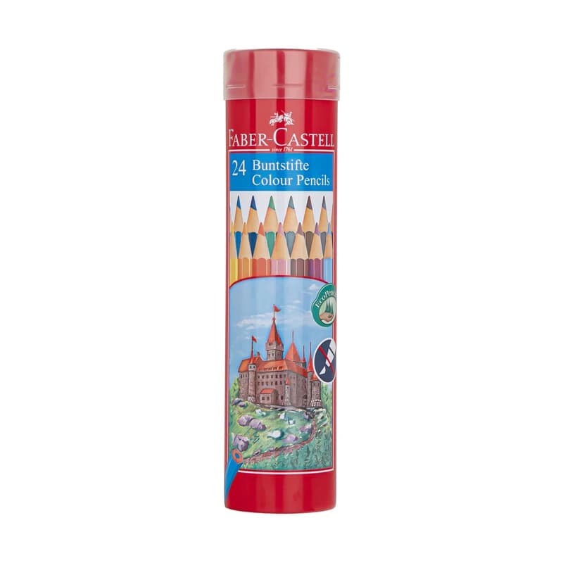 مداد رنگی 24 رنگ فلزی استوانه فابرکاستل FABER-CASTELL کد 115827