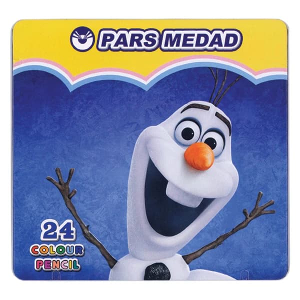 مداد رنگی ۲۴ رنگ جعبه فلزی پارس مداد PARS MEDAD کد 1301