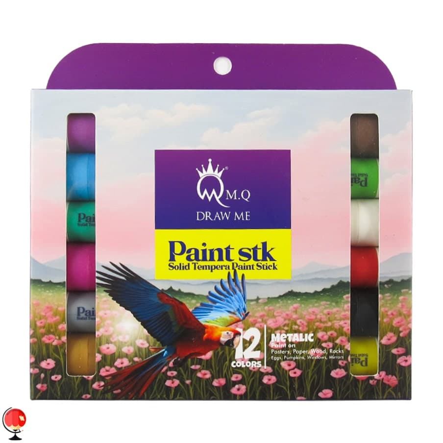 گواش 12 رنگ جامد متالیک ام کیو — تصویر ۲