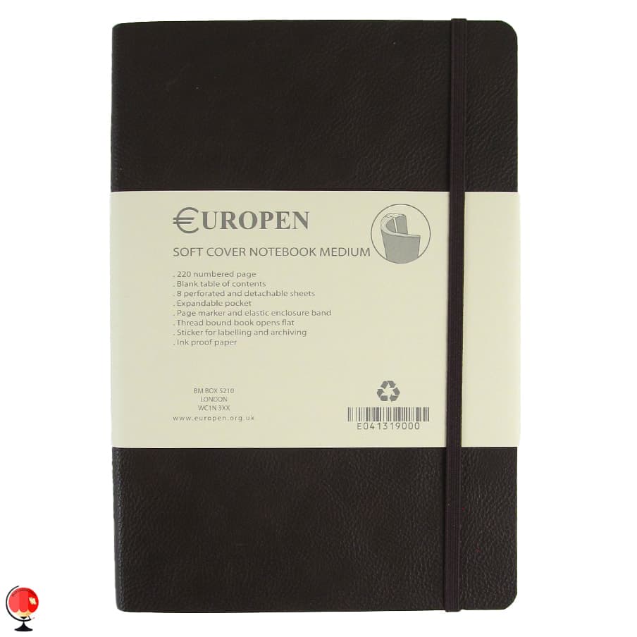 دفتر یوروپن مدل Soft Cover Medium رنگ قهوه ای