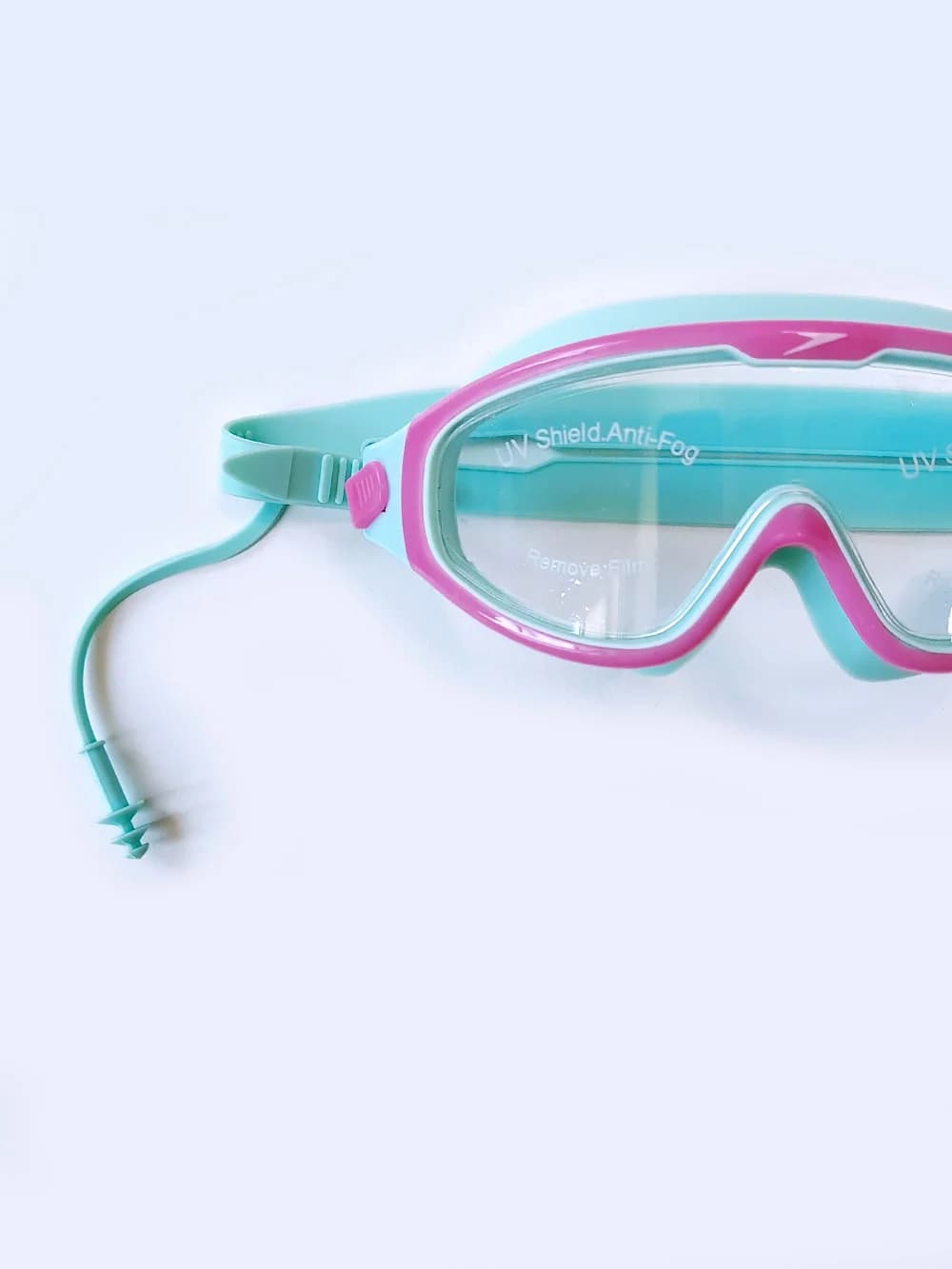 عینک استخر کودکان دخترانه و پسرانه فرم بزرگ برند اسپیدو ( Speedo ) گوشگیر دار — تصویر ۵