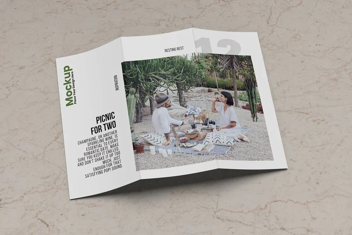 موکاپ بروشور 3 لت سایز A4 — تصویر ۳