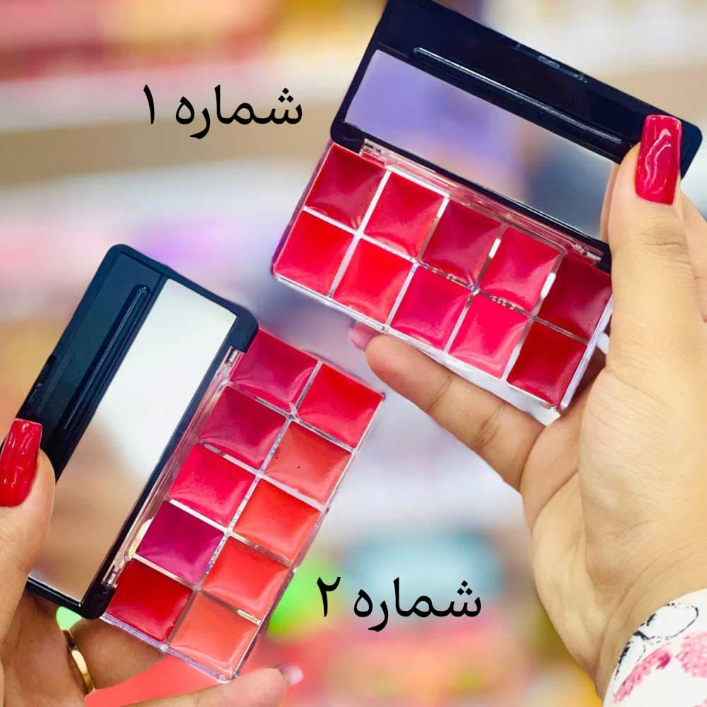 پالت رژ لب جامد و برق لب ۱۲ رنگی دئوچه مدل مات — تصویر ۷