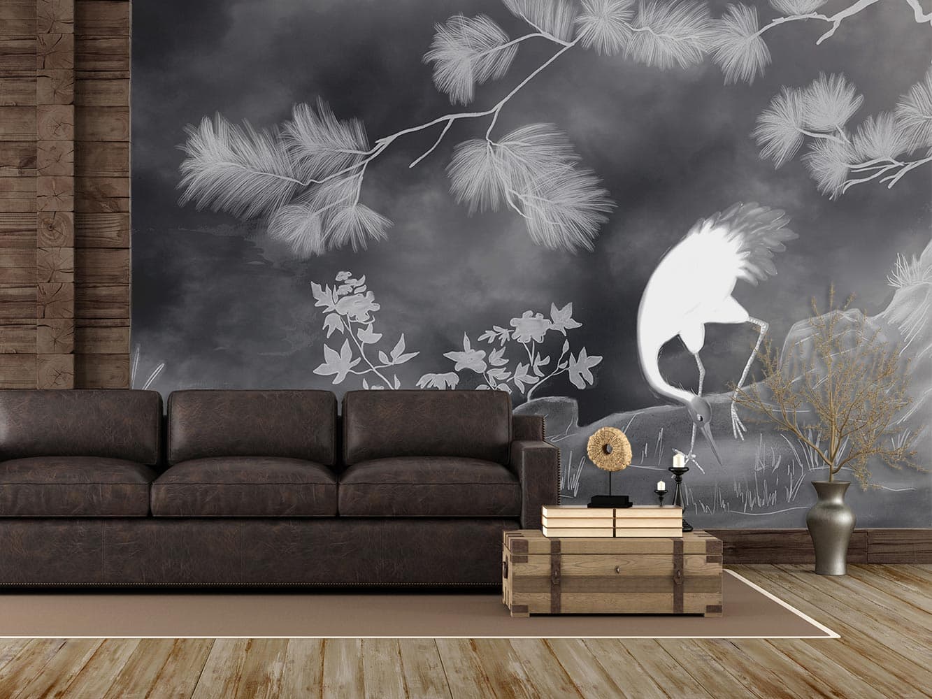 پوستر دیواری منظره شب و پرنده W10167300 — تصویر ۲