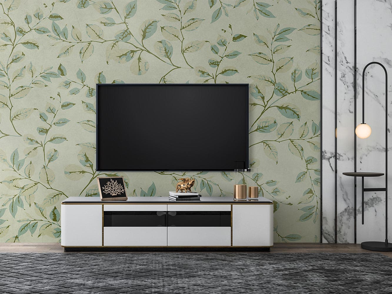 کاغذ دیواری مدل برگ ریز W10151500 — تصویر ۳