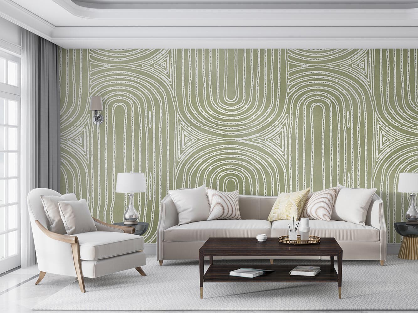 کاغذ دیواری مدرن اشکال هندسی W10141800 — تصویر ۲