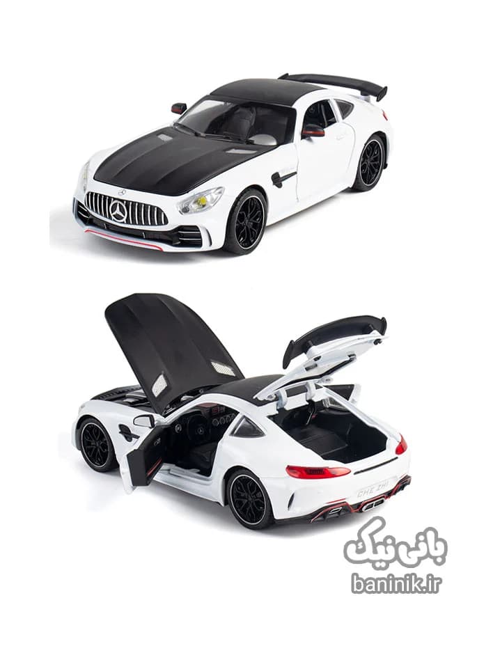 ماشین فلزی عقب کش بنز AMG سفید 24071 — تصویر ۲