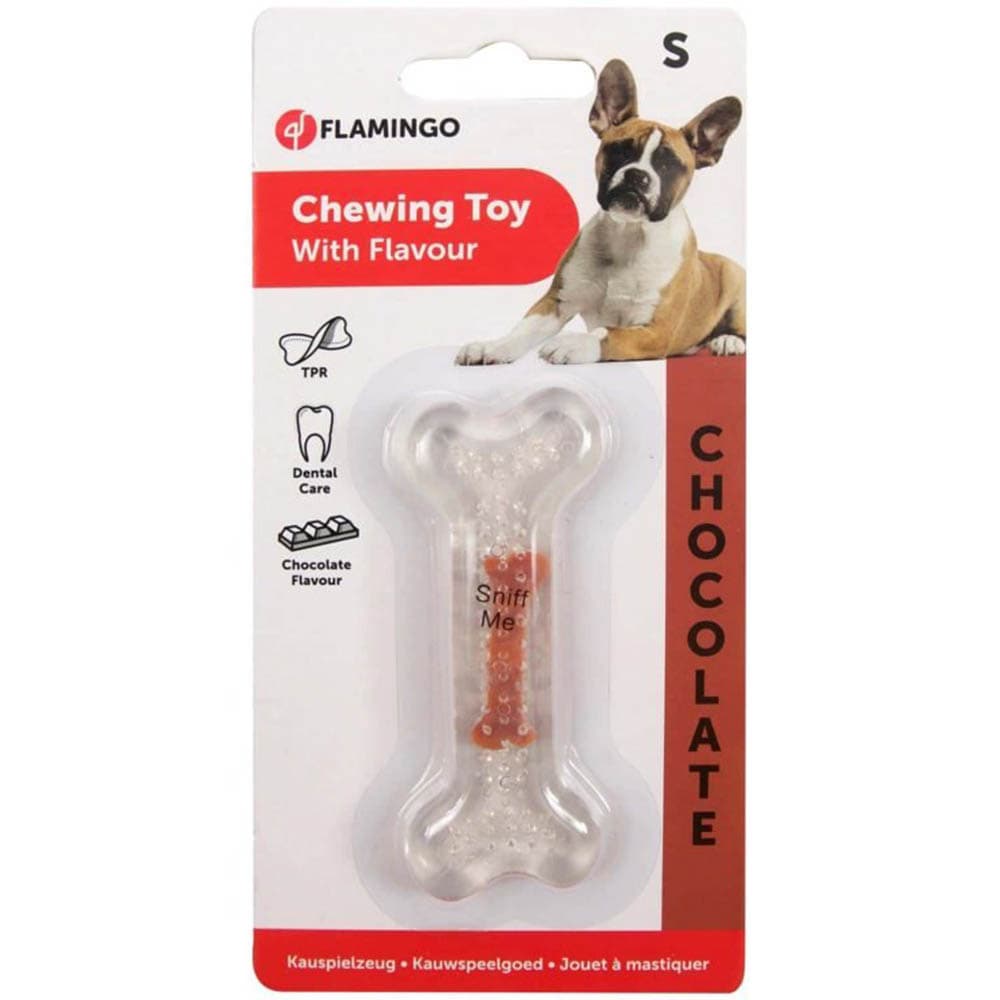 استخوان پلاستیکی فلامینگو مدل Chewing Toy با طعم شکلات سایز Small