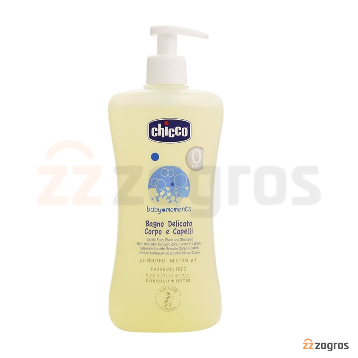 شامپو سر و بدن Chicco سری Baby Moments مدل Gentle Body Wash and Shampoo حجم 500 میل — تصویر ۲