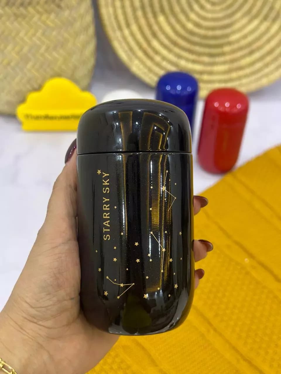 مینی فلاسک کهکشانی (STARRY SKY) رنگی و براق — تصویر ۳
