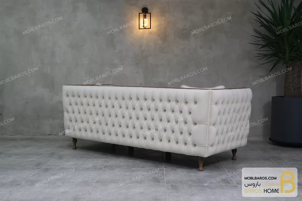 کاناپه چستر راحتی کلاسیک و مدرن چوبی مدل دایان — تصویر ۸