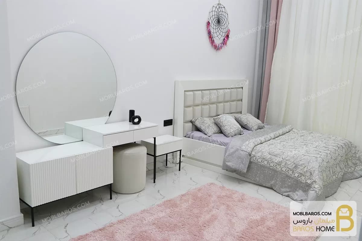 سرویس خواب دو نفره چوبی اسپرت مدل ملینا
