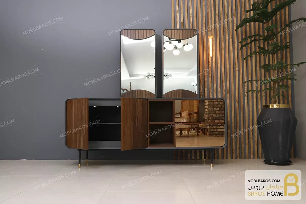 کنسول چوبی فلزی مدرن مدل هلن