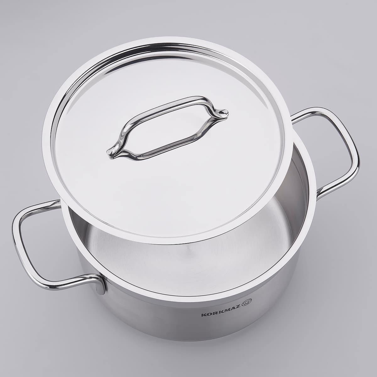 قابلمه گود 26*16 سانتیمتر 8.5 لیتر استیل مات آلفا کرکماز 1026 — تصویر ۲