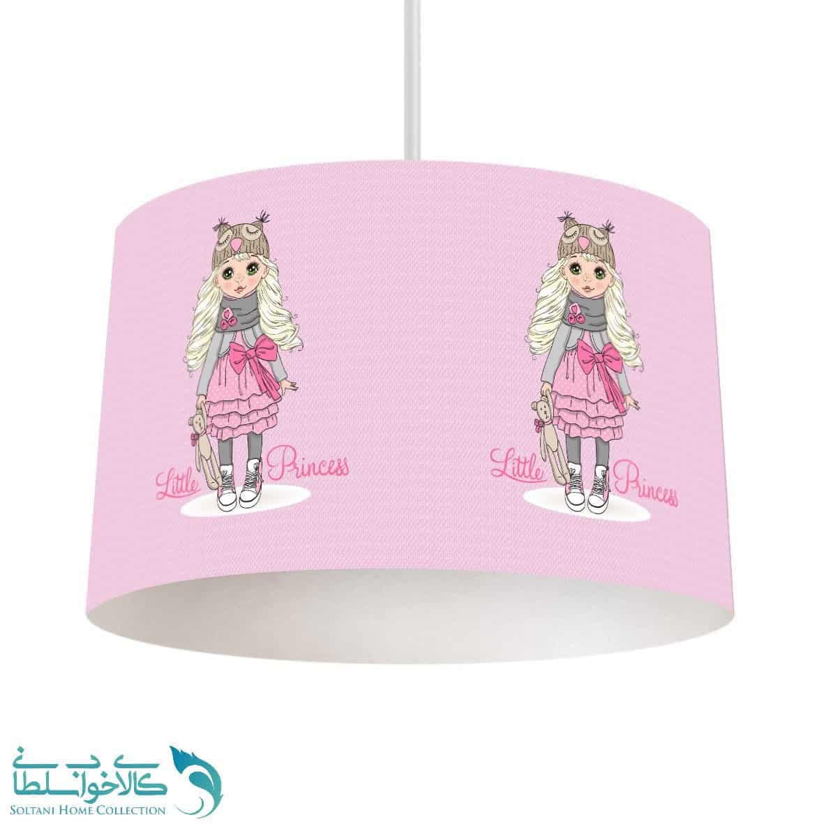 لوستر اتاق کودک طرح دختر پاپیون صورتی کد A1746