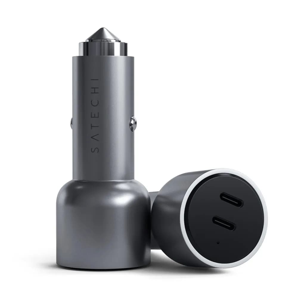 شارژر فندکی ۴۰ وات دو پورت ساتچی مدل Satechi 40W Dual USB-C PD Car Charger — تصویر ۴