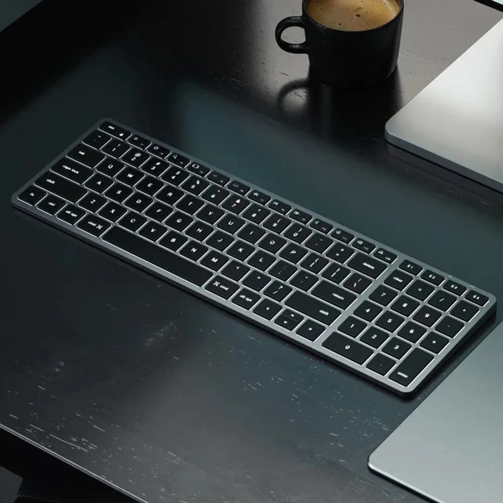 کیبورد بیسیم ساتچی مدل Satechi Slim X2 Bluetooth Keyboard رنگ نوک مدادی — تصویر ۴