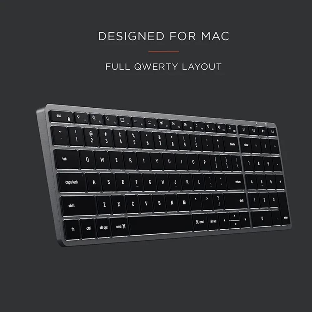 کیبورد بیسیم ساتچی مدل Satechi Slim X2 Bluetooth Keyboard رنگ نوک مدادی — تصویر ۵