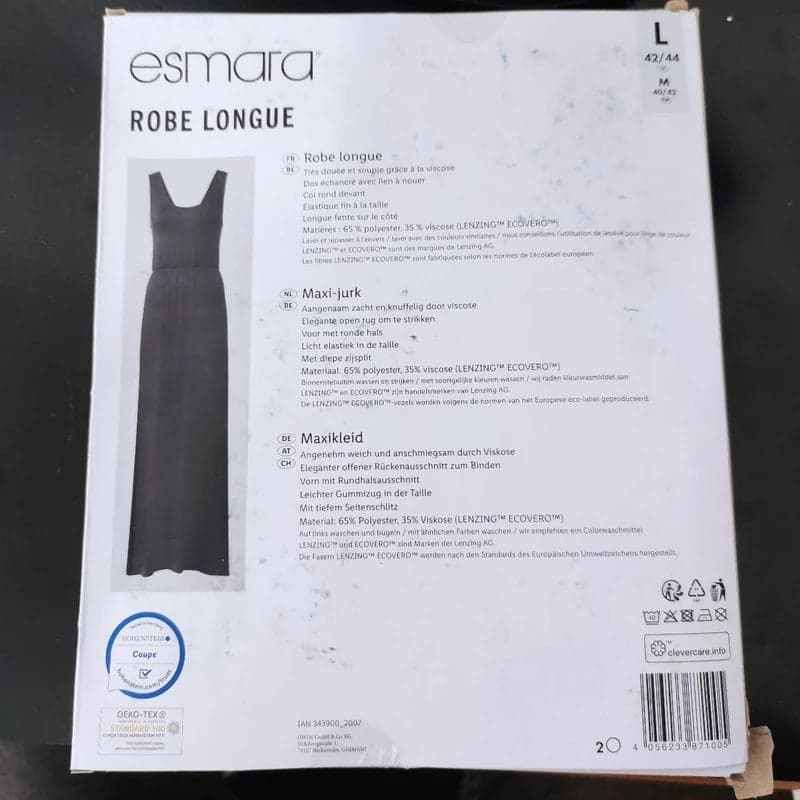 پیراهن زنانه اسمارا نخی بلند رنگ سرمه ای 1-343900 ESMARA — تصویر ۵