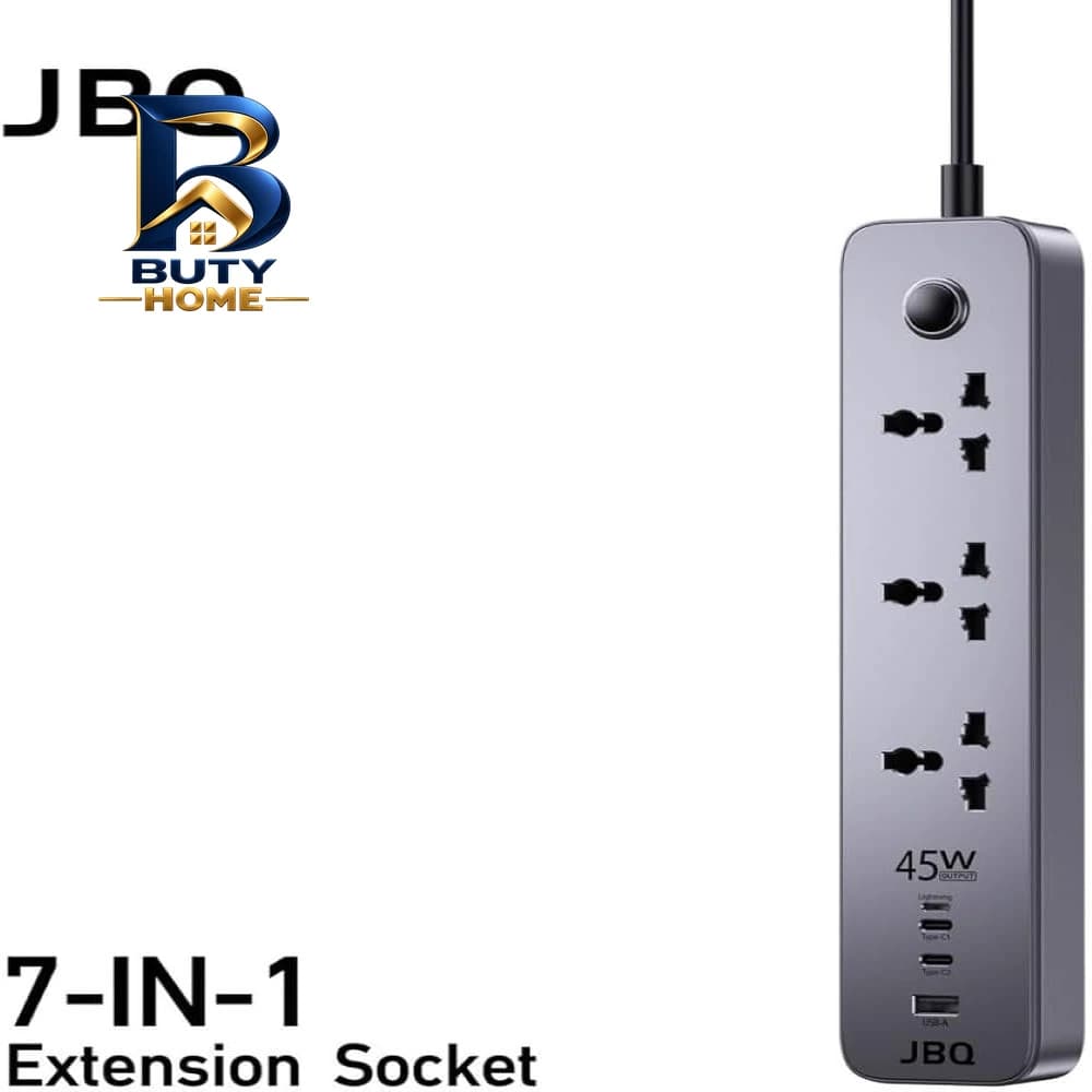 چندراهی برق جی بی کیو مدل ۷in۱ extention socket اصل — تصویر ۲