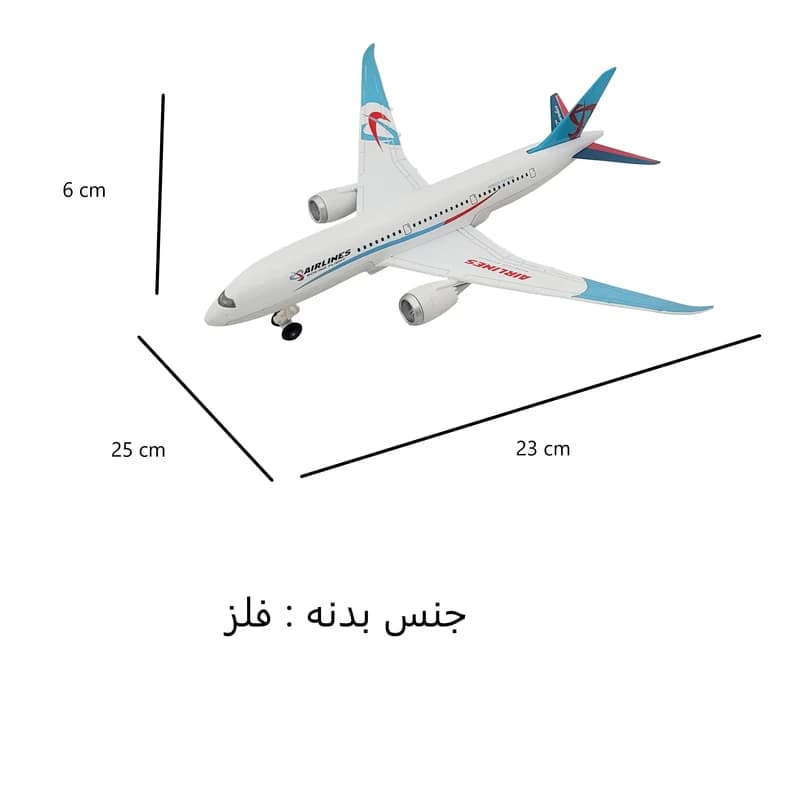 هواپیمای بازی مدل مسافربری طرح بوئینگ 787 کد 00899 — تصویر ۵