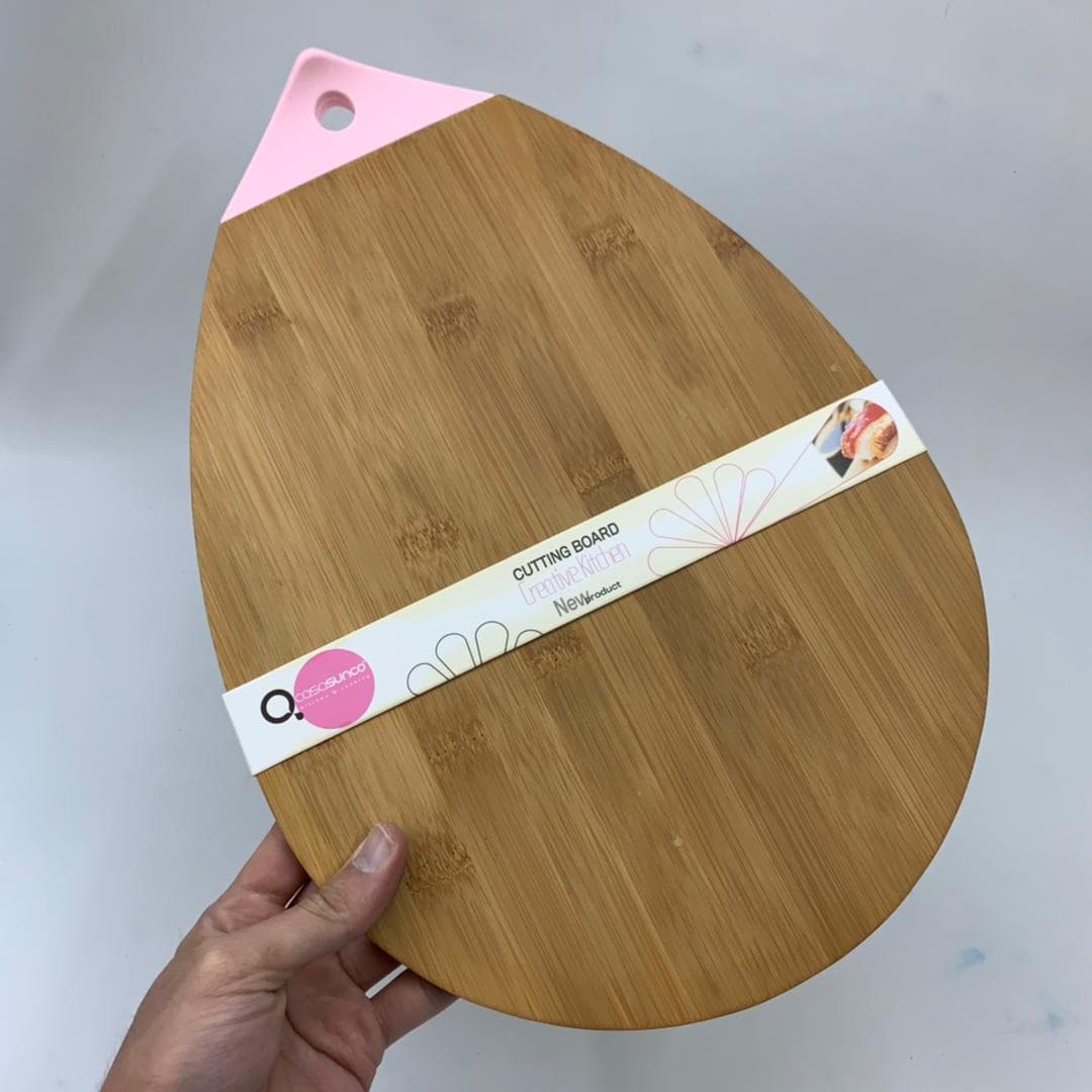 تخته گوشت بامبو مدل قطره سایز بزرگ کد 420 — تصویر ۲