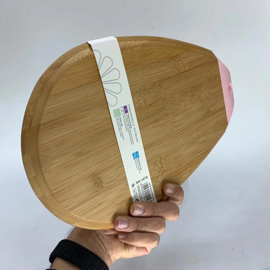 تخته گوشت بامبو مدل قطره سایز کوچک کد 419 — تصویر ۳