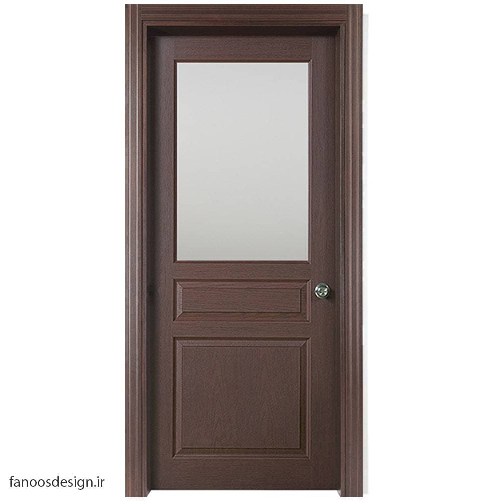 درب HDF ترک سه قاب شیشه خور کد 9010
