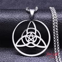 گردنبند نماد تریکوترا Triquetra و ستاره پنج پر کد 100542