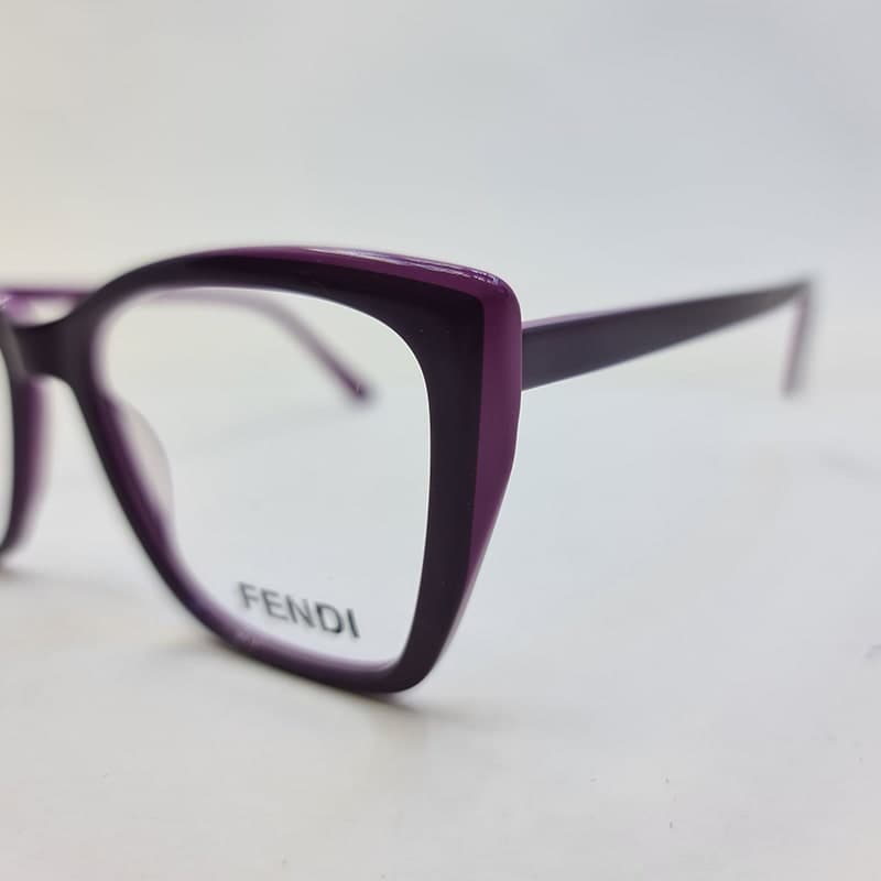 فریم عینک طبی گربه ای شکل با رنگ بنفش برند FENDI مدل AG98057 — تصویر ۸