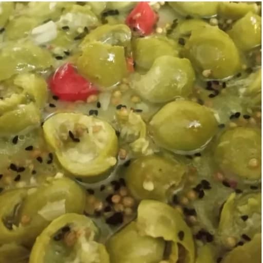 ترشی سپستان(بمبرو) با روغن زیتون
