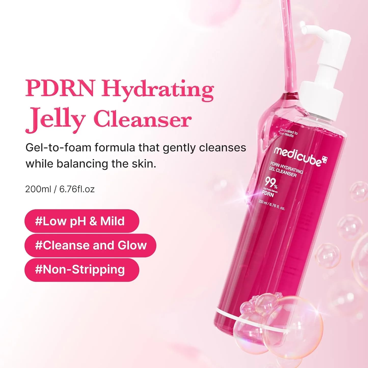 ژل شوینده روشنکننده مدیکیوب PDRN (Medicube PDRN Brightening Cleansing Gel) — تصویر ۳
