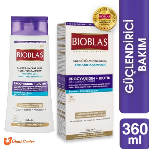 شامپو ضد ریزش مو بیوبلاس حاوی Procyandin + Biotin حجم 360 میل