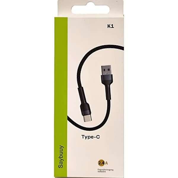 کابل شارژ تایپ سیسی بای مدل K1 C به طول 1 متر — تصویر ۲
