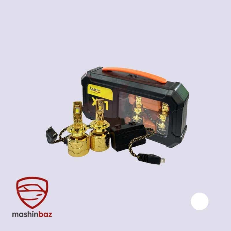 هدلایت 240 وات پایه H7 سام SAM نور یخی XT1 بسته ۲ عددی