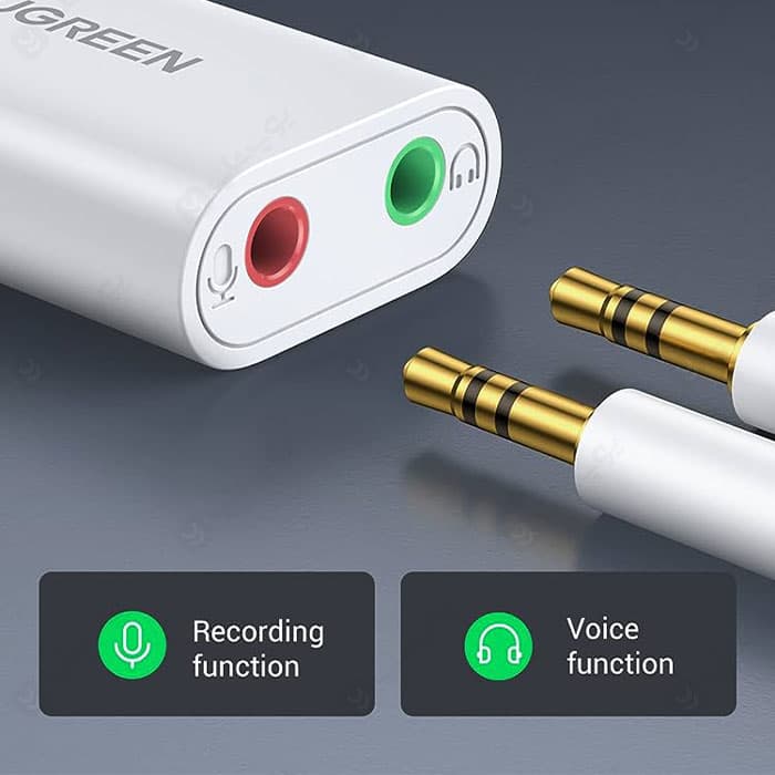 کارت تبدیل صدا به USB 2.0 یوگرین US205 — تصویر ۳