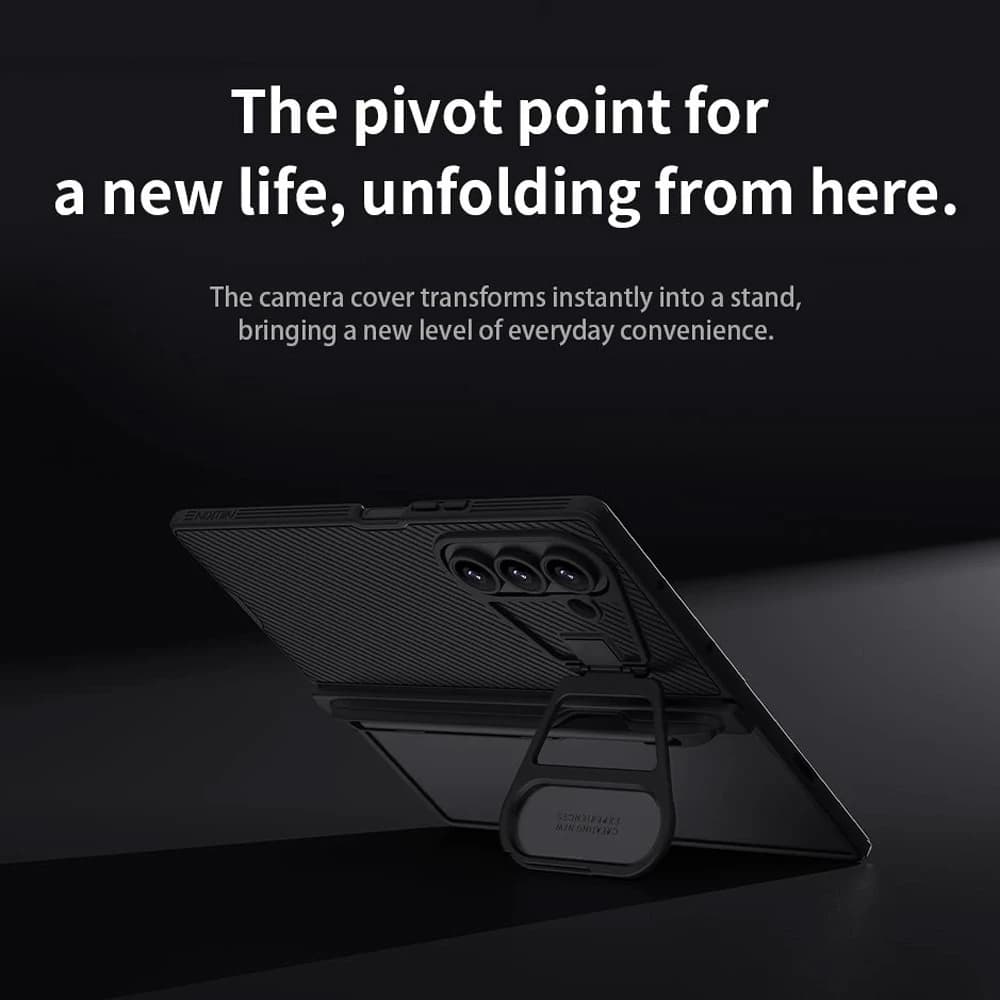 گارد کمرا استند فلزی قلم دار Samsung Galaxy Z Fold 7 مارک نیلکین مدل Camshield Prop — تصویر ۳